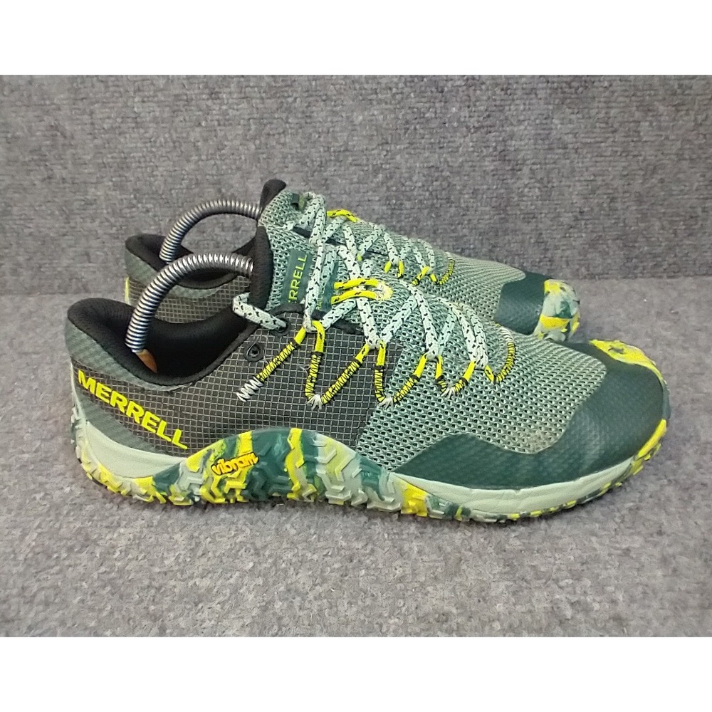 Merrell Trail Glove 6 Trail Running Shoes Mens Size 8 Green Yellow J068441
